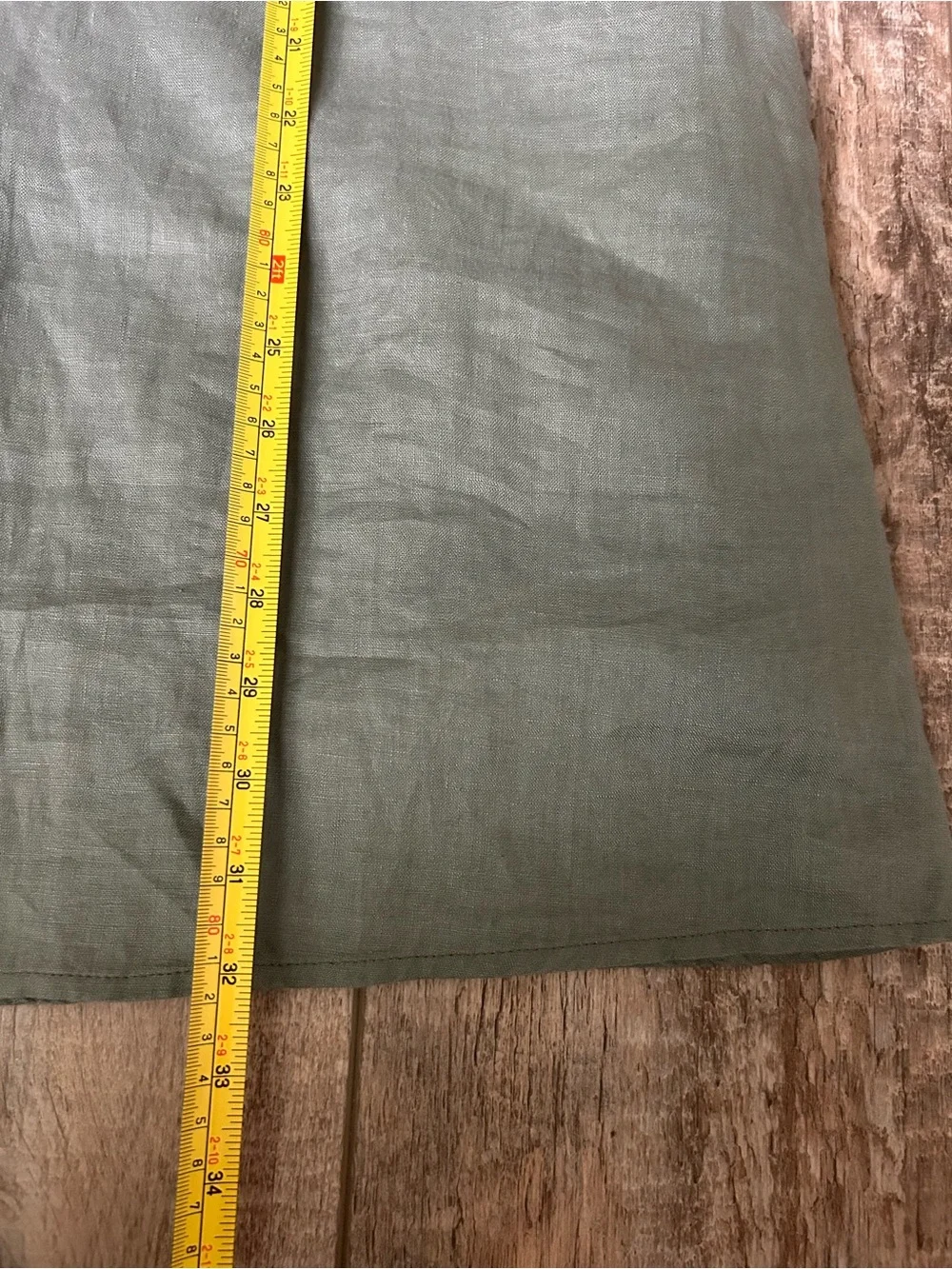 Quince 100% European Linen Spaghetti Strap Mini Dress Sage Green Size Small